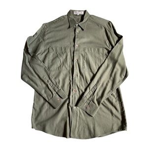 Pronto Uomo Vintage Olive Green Button Up Shirt US M